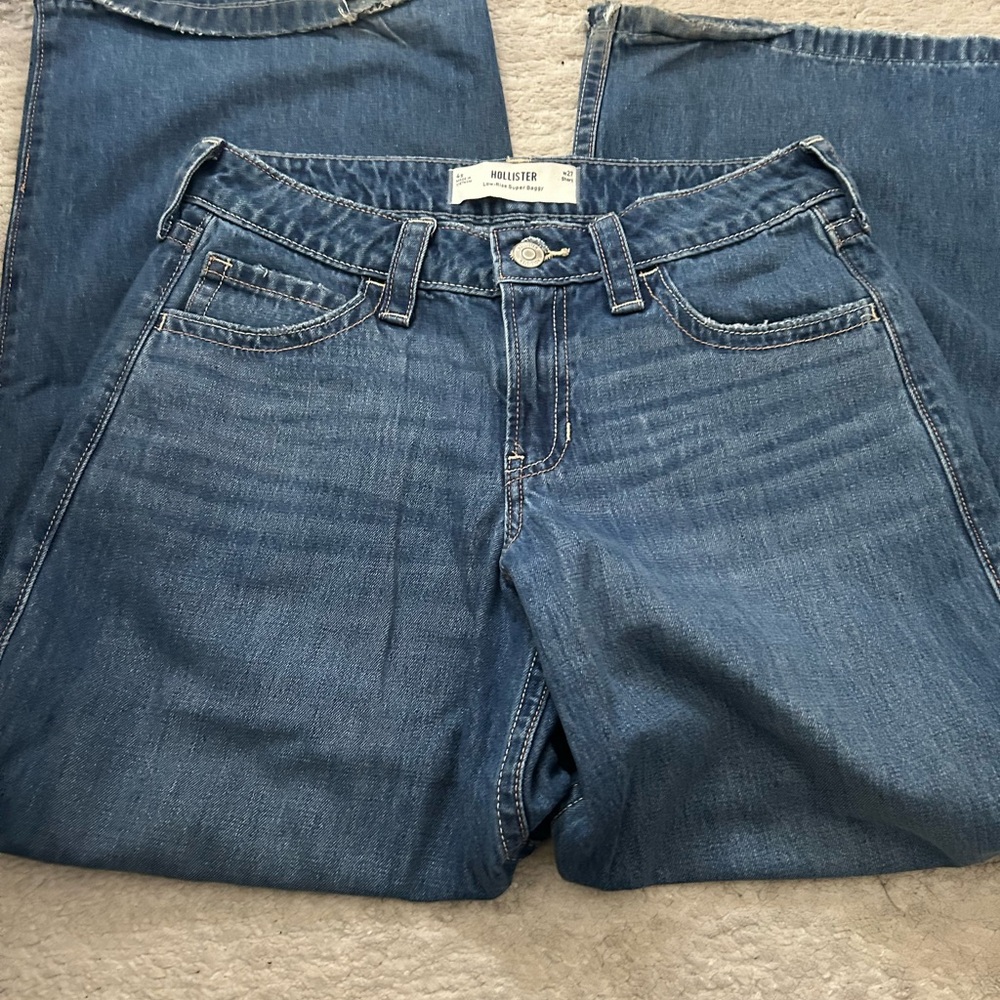 Hollister Low Rise Medium Blue Jeans